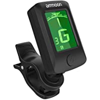 Los mejores  - Afinador de Guitarra- ammoon Clip-On Electrónica Digital Pantalla LCD para Guitarra Cromática Bajo Ukulele C-D Violin